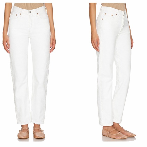 Levi's Denim - Levi's Jeans Women 31 x 32 White 501 Original Fit Straight Leg 100% Cotton